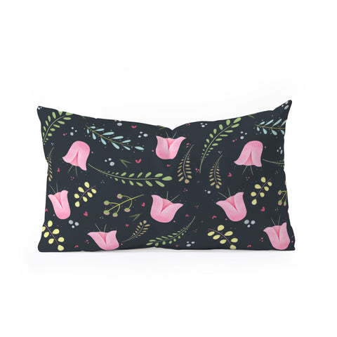 Isa Zapata Eucalyptus roses and love Oblong Throw Pillow
