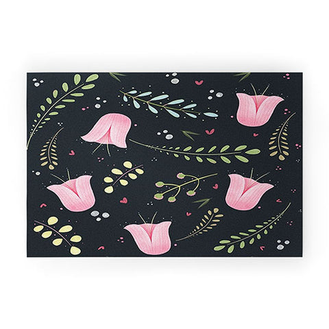 Isa Zapata Eucalyptus roses and love Welcome Mat