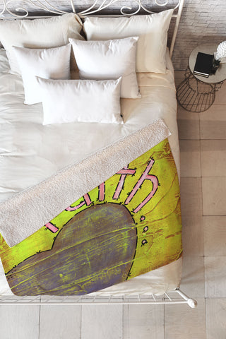 Isa Zapata Faith Fleece Throw Blanket
