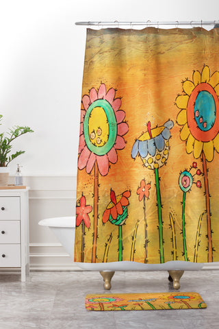 Isa Zapata Festive Garden Shower Curtain And Mat