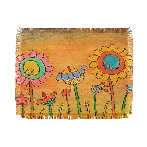 Isa Zapata Festive Garden Throw Blanket