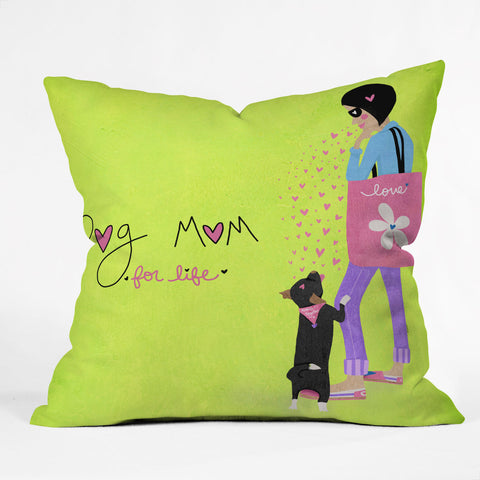 Isa Zapata Hold me mom Outdoor Throw Pillow