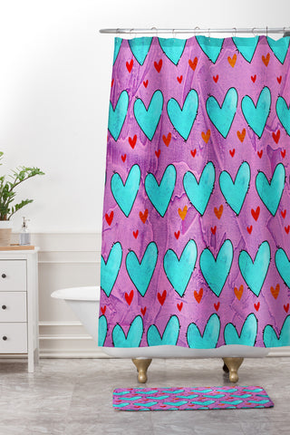 Isa Zapata Love Butterfly Shower Curtain And Mat