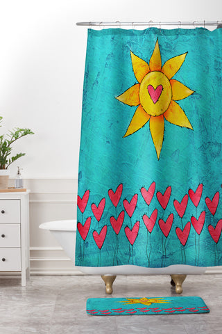 Isa Zapata Love Garden Shower Curtain And Mat