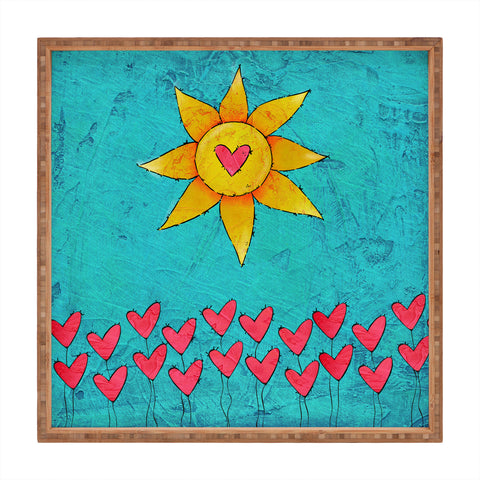 Isa Zapata Love Garden Square Tray