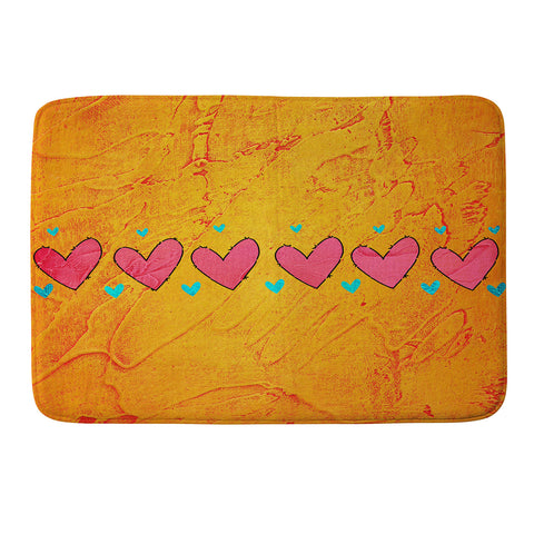 Isa Zapata Love Is In The Air Orange Memory Foam Bath Mat