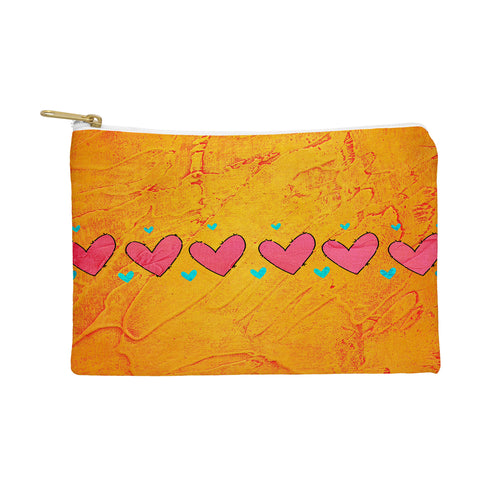 Isa Zapata Love Is In The Air Orange Pouch