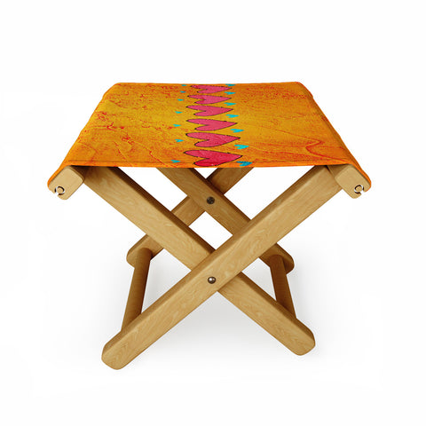 Isa Zapata Love Is In The Air Orange Folding Stool