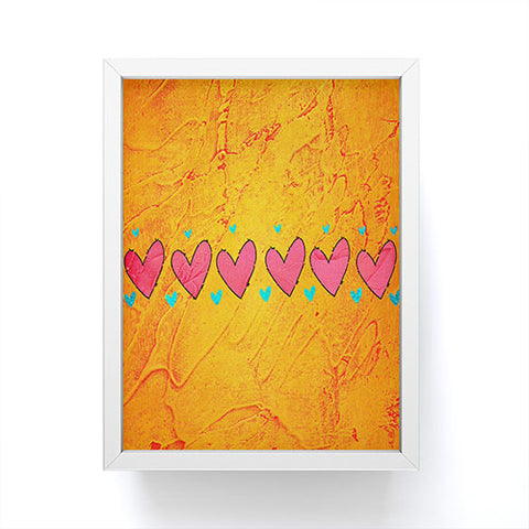 Isa Zapata Love Is In The Air Orange Framed Mini Art Print