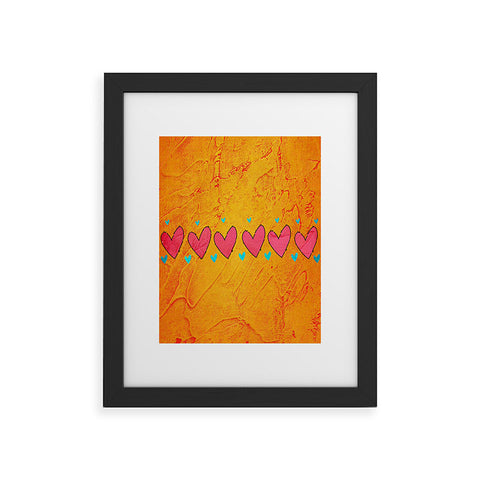 Isa Zapata Love Is In The Air Orange Framed Art Print