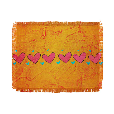 Isa Zapata Love Is In The Air Orange Throw Blanket