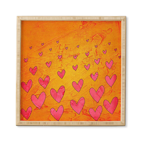 Isa Zapata Love Shower Orange Framed Wall Art