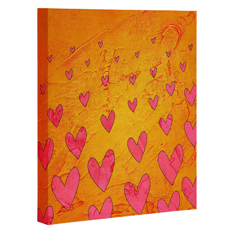 Isa Zapata Love Shower Orange Art Canvas