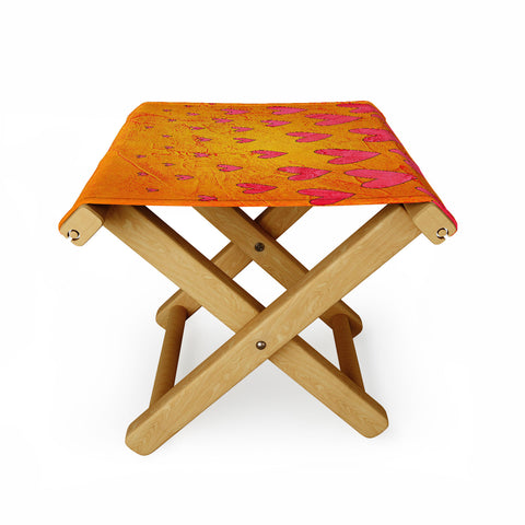 Isa Zapata Love Shower Orange Folding Stool