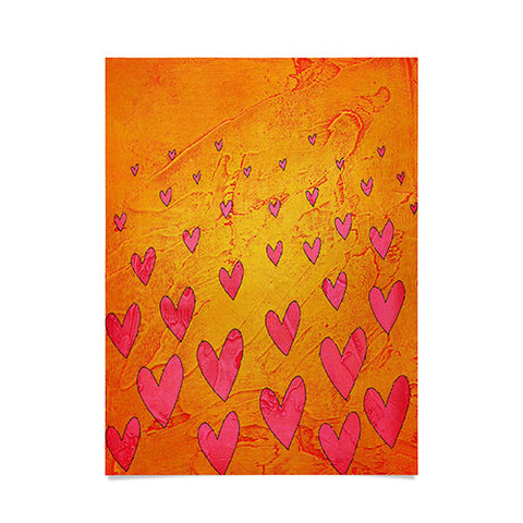 Isa Zapata Love Shower Orange Poster