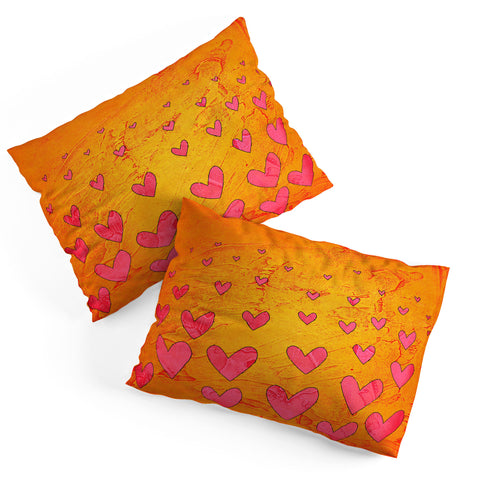 Isa Zapata Love Shower Orange Pillow Shams