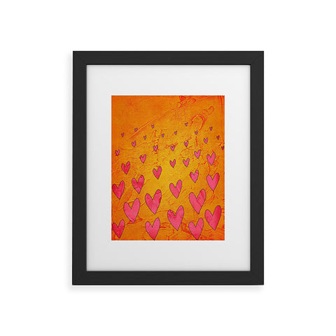 Isa Zapata Love Shower Orange Framed Art Print
