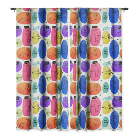 Isa Zapata Mutt Mom Blackout Window Curtain