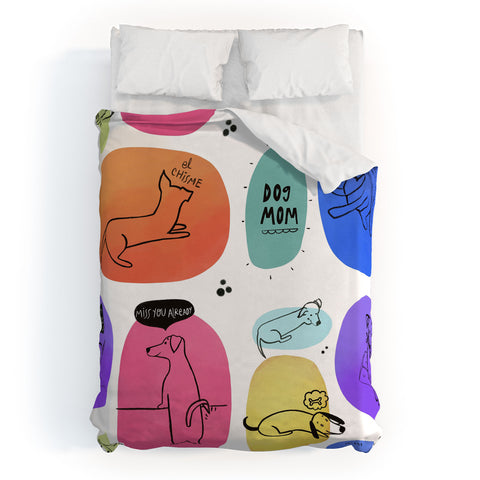 Isa Zapata Mutt Mom Duvet Cover