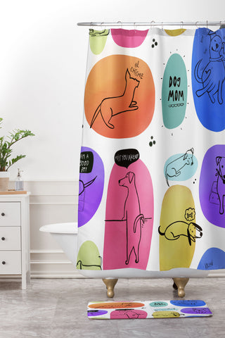 Isa Zapata Mutt Mom Shower Curtain And Mat