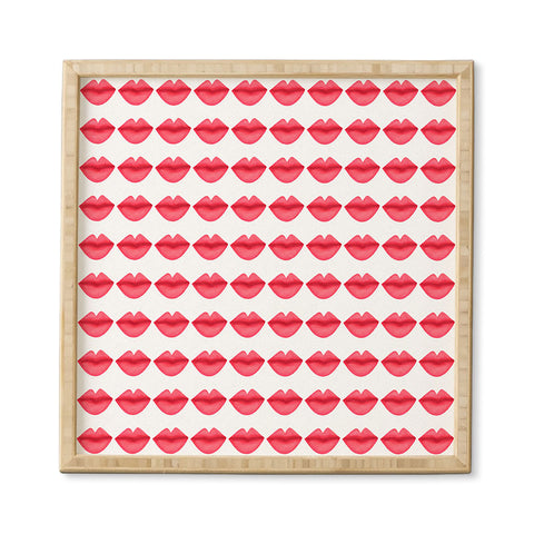Isa Zapata My Lips Pattern Framed Wall Art