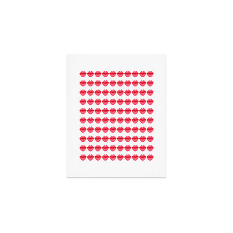 Isa Zapata My Lips Pattern Art Print