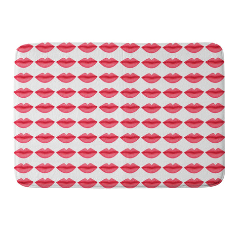 Isa Zapata My Lips Pattern Memory Foam Bath Mat