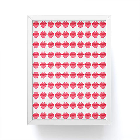 Isa Zapata My Lips Pattern Framed Mini Art Print