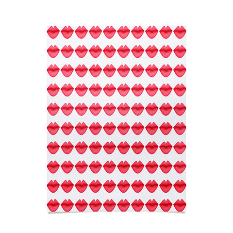 Isa Zapata My Lips Pattern Poster