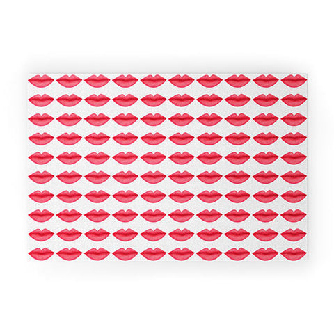 Isa Zapata My Lips Pattern Welcome Mat