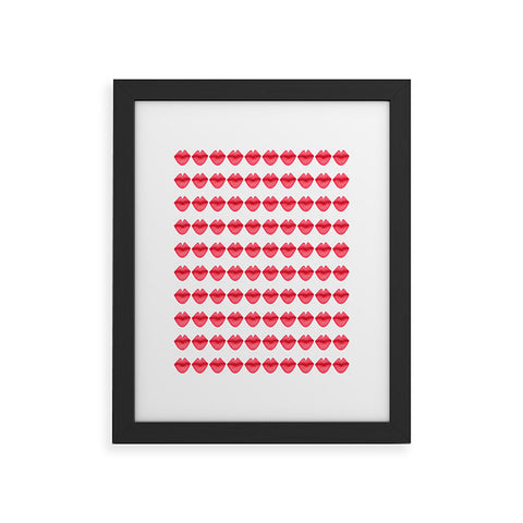 Isa Zapata My Lips Pattern Framed Art Print