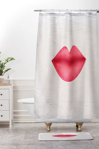 Isa Zapata My Lips Shower Curtain And Mat