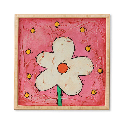 Isa Zapata The Flower Pink BK Framed Wall Art