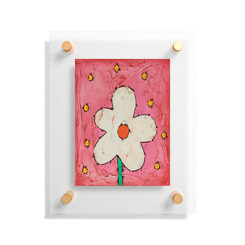 Isa Zapata The Flower Pink BK Floating Acrylic Print