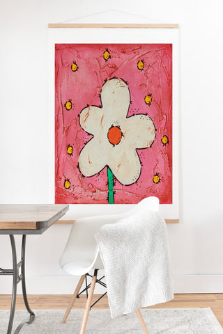 Isa Zapata The Flower Pink BK Art Print And Hanger