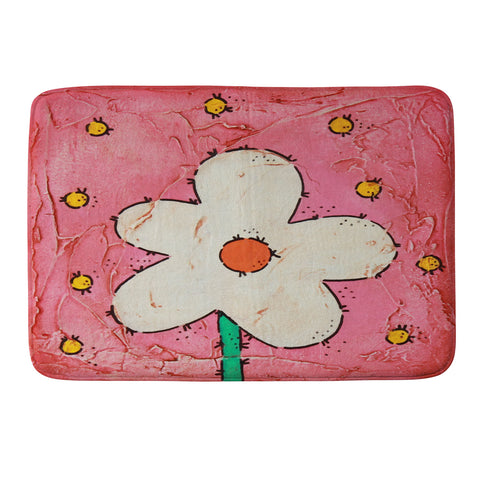 Isa Zapata The Flower Pink BK Memory Foam Bath Mat