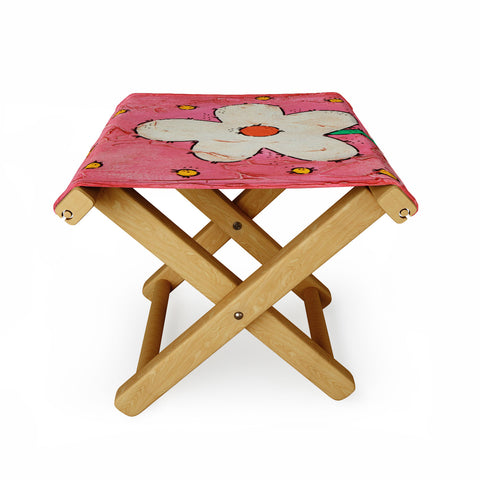 Isa Zapata The Flower Pink BK Folding Stool
