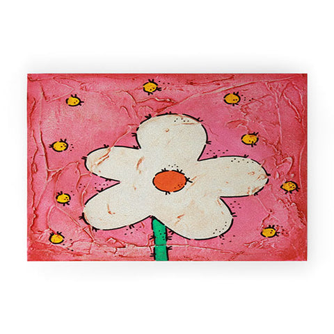 Isa Zapata The Flower Pink BK Welcome Mat