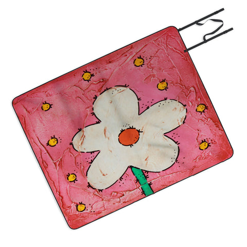 Isa Zapata The Flower Pink BK Picnic Blanket