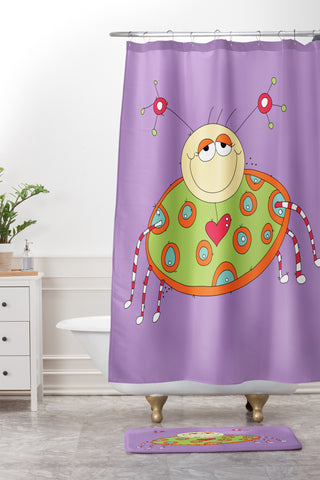 Isa Zapata Trukas Ariana Shower Curtain And Mat