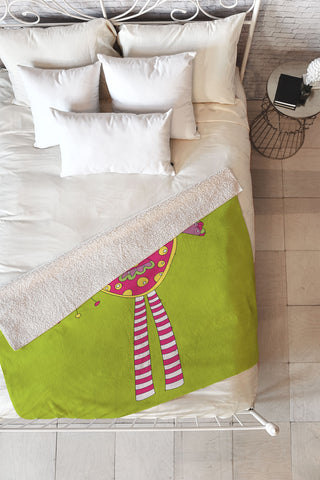 Isa Zapata Trukas Charlie Fleece Throw Blanket