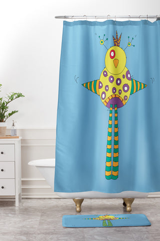 Isa Zapata Trukas James Shower Curtain And Mat