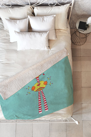 Isa Zapata Trukas Joey Fleece Throw Blanket