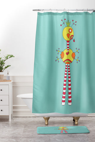 Isa Zapata Trukas Joey Shower Curtain And Mat
