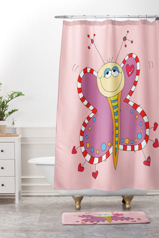 Isa Zapata Trukas Marianne Shower Curtain And Mat