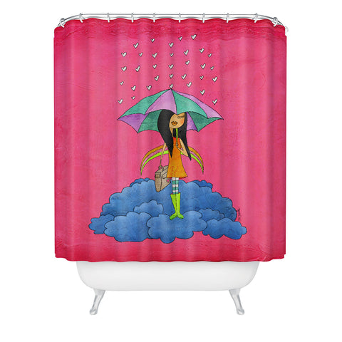 Isa Zapata Waiting For The Train of Life Shower Curtain