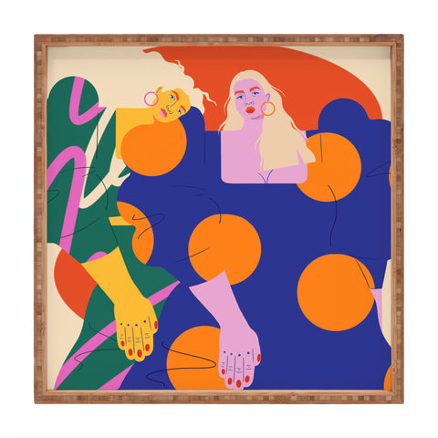 isabelahumphrey 70s Girls Square Tray