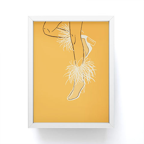 isabelahumphrey Feather Boots Framed Mini Art Print