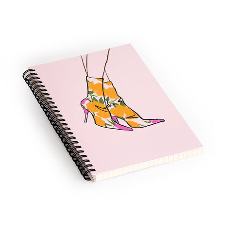 isabelahumphrey Floral Boots Spiral Notebook