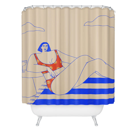 isabelahumphrey I Need a Drink Shower Curtain